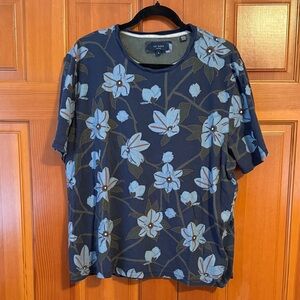 Ted Baker blue floral tee shirt size 6 (about a size XL).